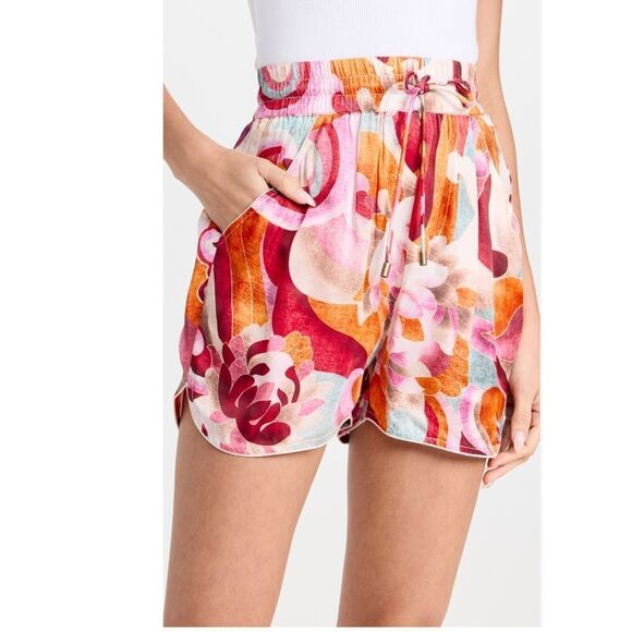 New Chufy Henry Shorts Orange Retro Print XS - Picture 1 of 14